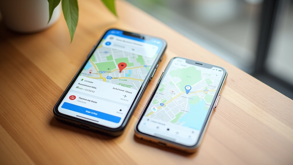 Išmanieji telefonai su pilnai užpildytais verslo profiliais Google Maps ir Apple Maps